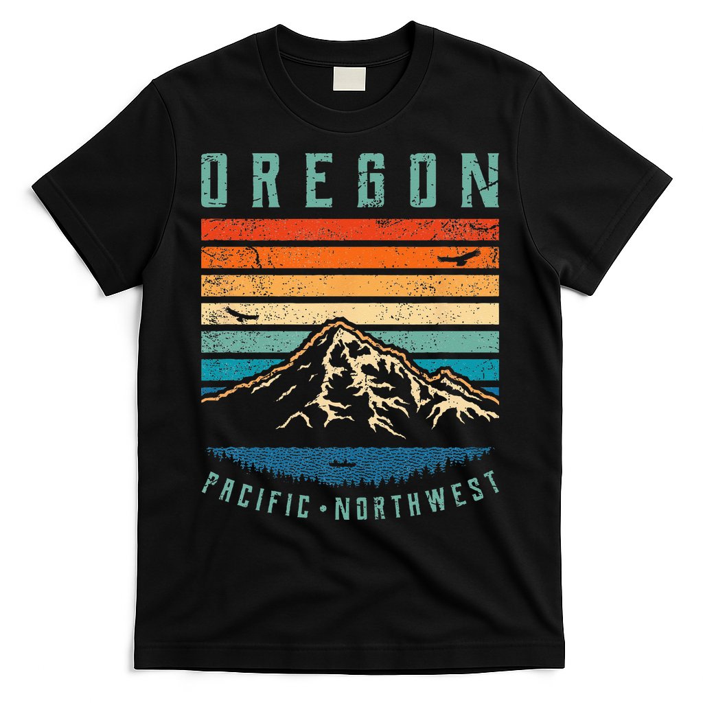 Oregon Retro Vintage Portland Home State Mountains T-Shirt