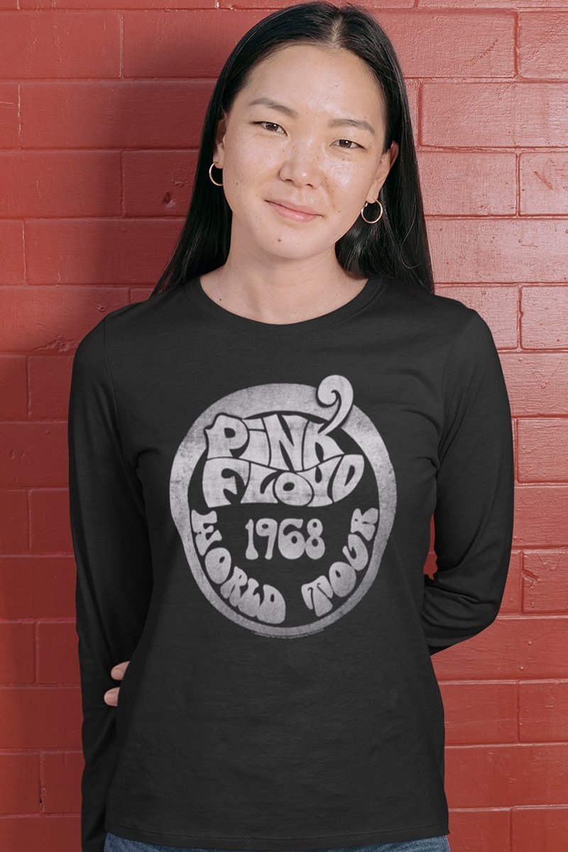 Pink Floyd 1968 World Tour Long Sleeve Boyfriend Tee