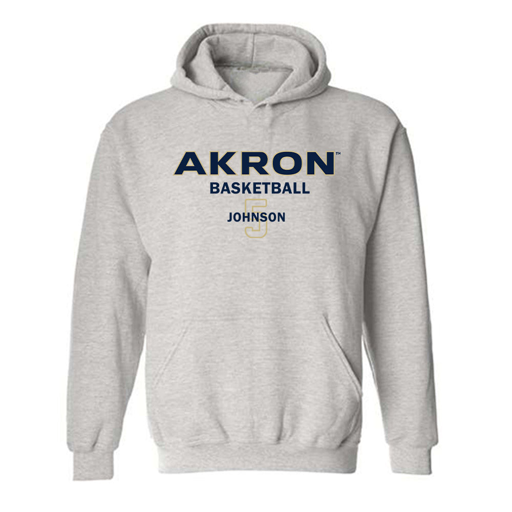 Akron - NCAA Men's Basketball : Tavari Johnson - Classic Fashion Shersey Hooded Sweatshirt