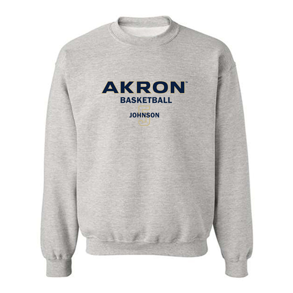 Akron - NCAA Men's Basketball : Tavari Johnson - Classic Fashion Shersey Crewneck Sweatshirt Style002