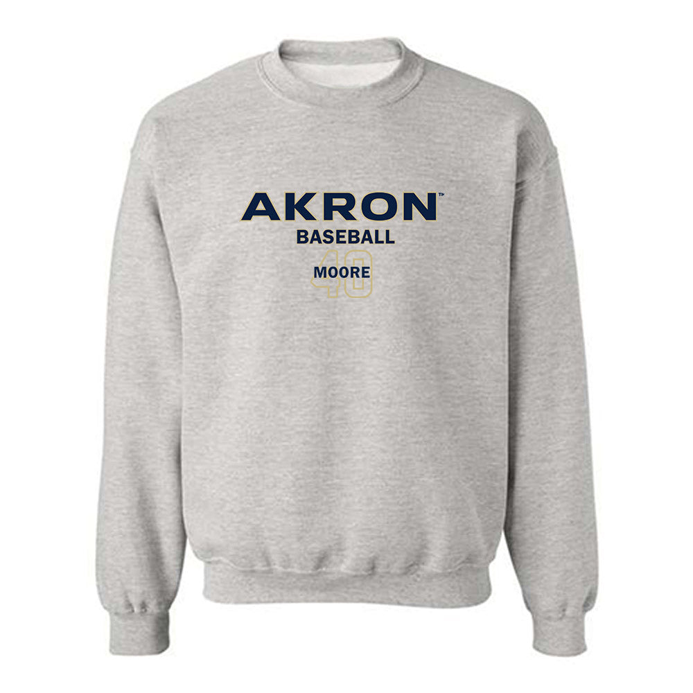 Akron - NCAA Baseball : David Moore - Classic Fashion Shersey Crewneck Sweatshirt Style002