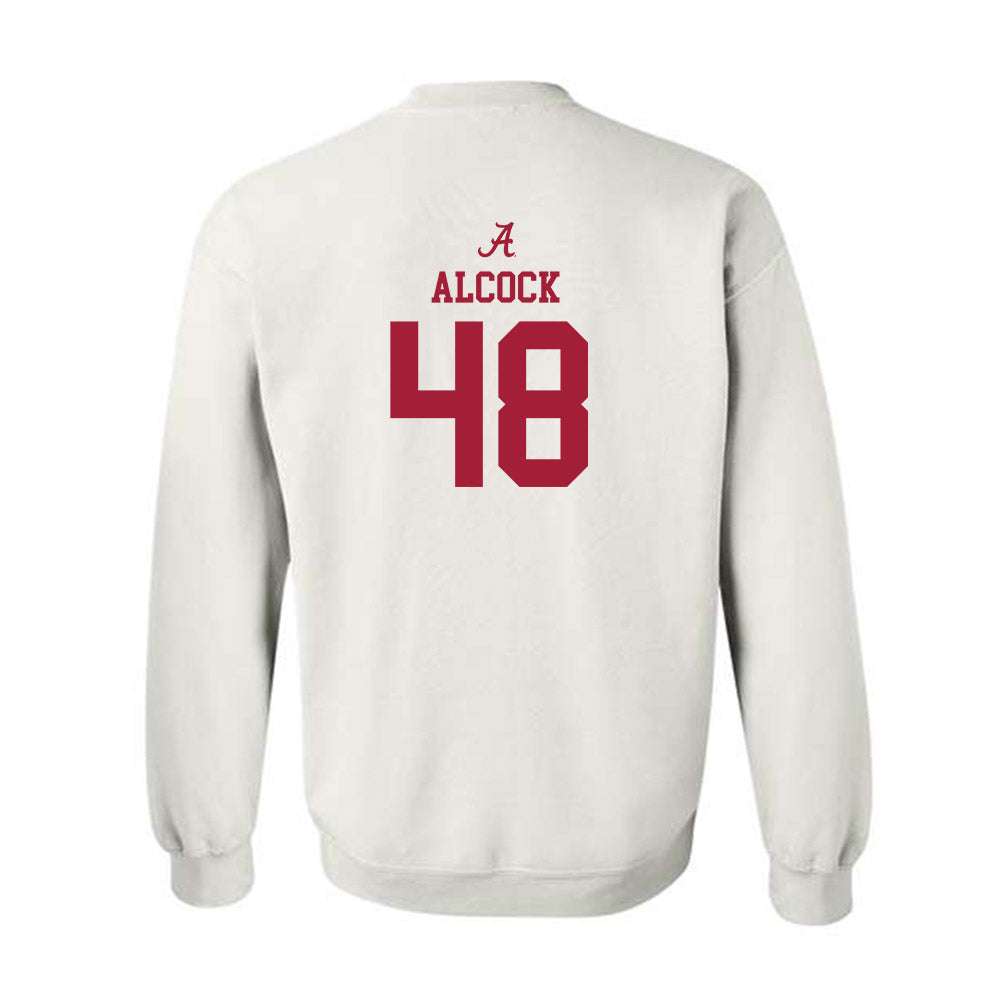 Alabama - NCAA Baseball : Bobby Alcock - Crewneck Sweatshirt Classic Shersey Style001