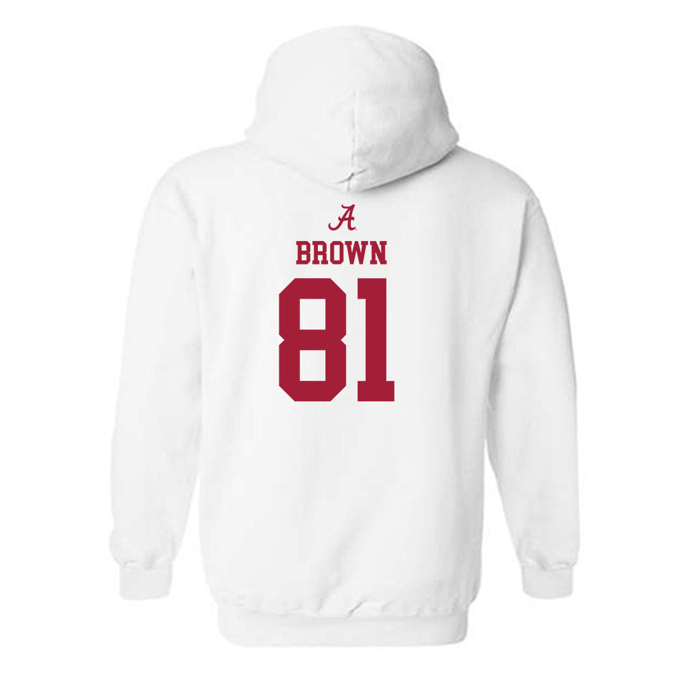 Alabama - Football Alumni : Keith Brown - Classic Shersey Hooded Sweatshirt Style001