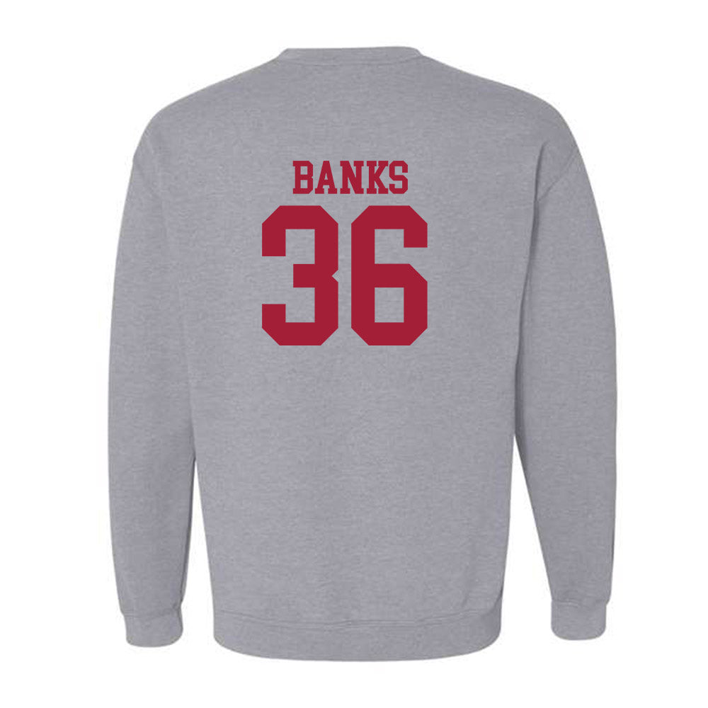 Alabama - NCAA Baseball : Hagan Banks - Crewneck Sweatshirt Classic Shersey Style001
