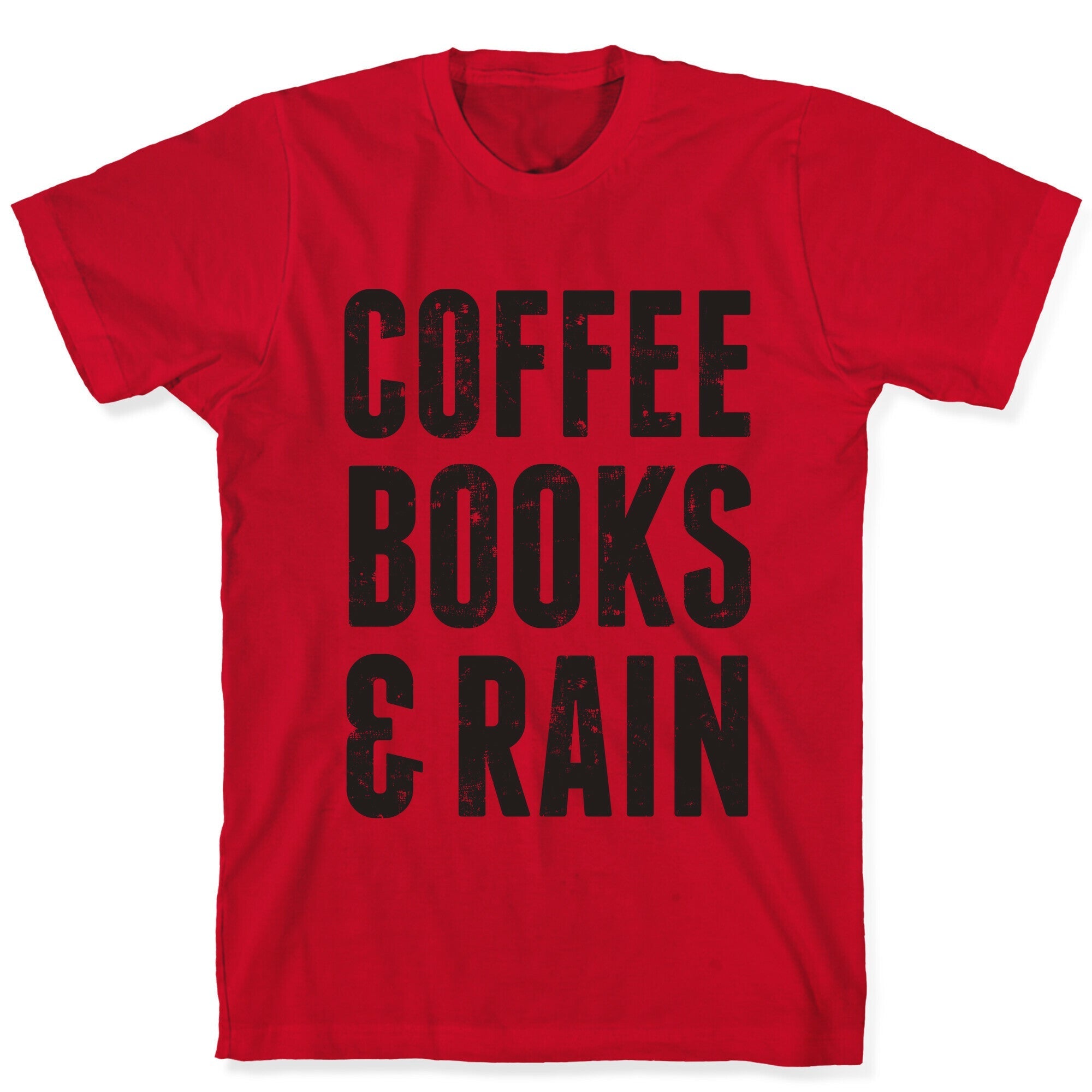 Coffee Books & Rain (Vintage) T-Shirt