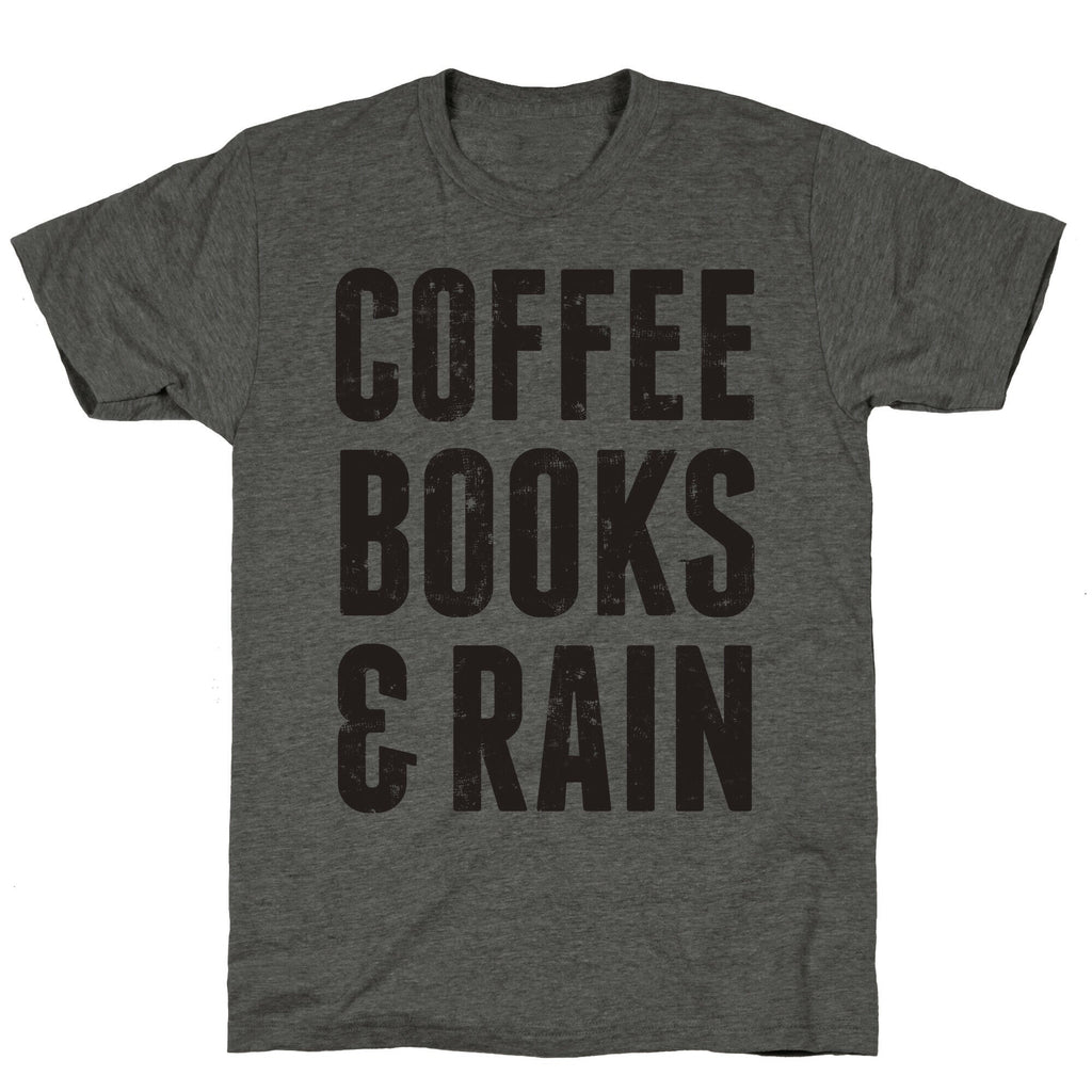 Coffee Books & Rain (Vintage) Unisex Triblend Tee