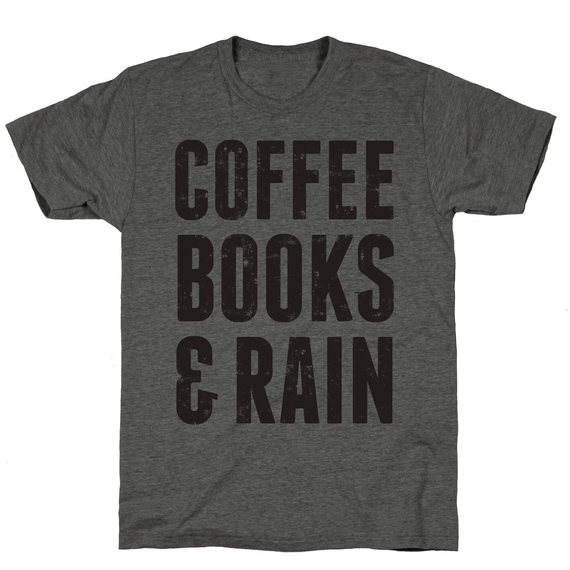 Coffee Books & Rain (Vintage) Unisex Triblend Tee