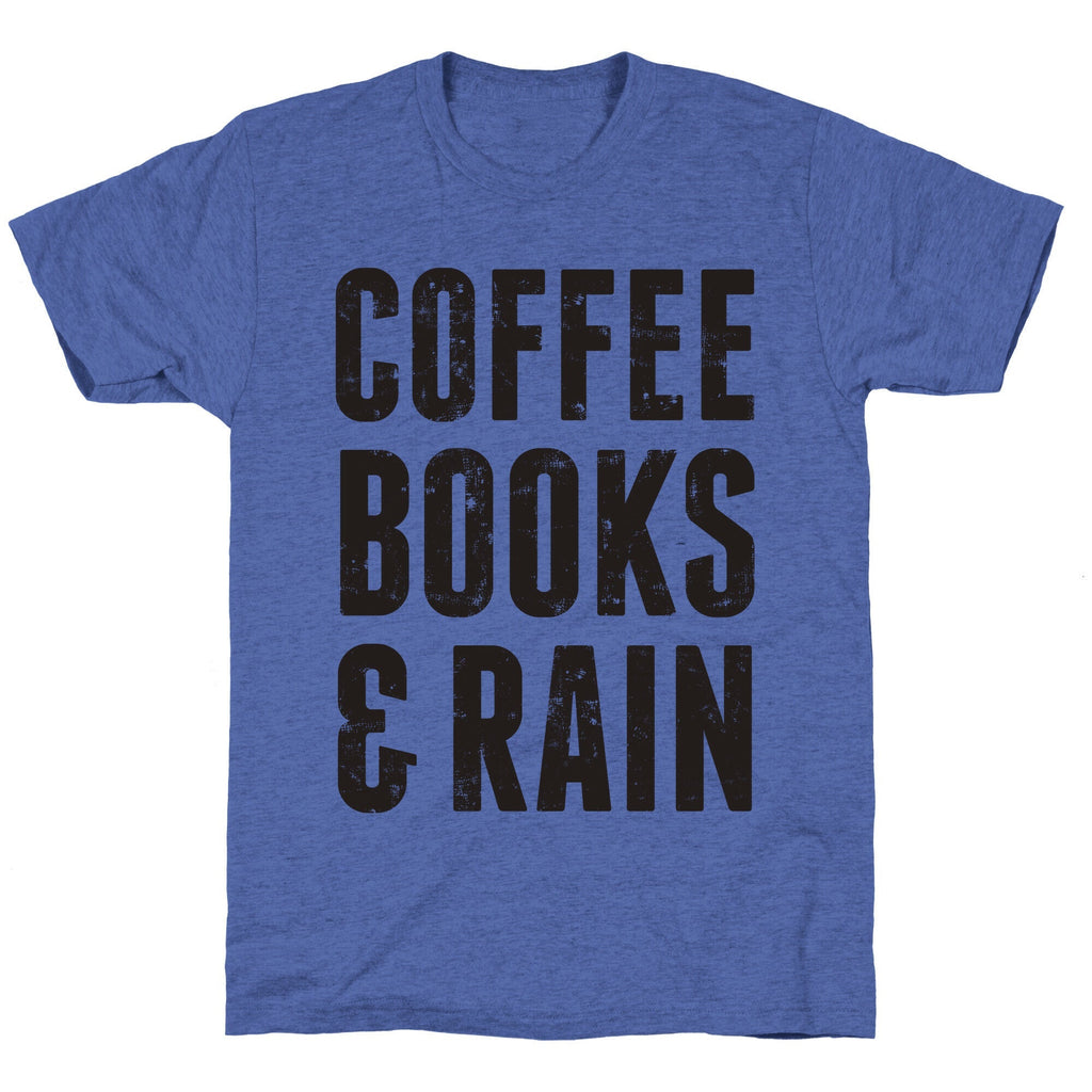 Coffee Books & Rain (Vintage) Unisex Triblend Tee