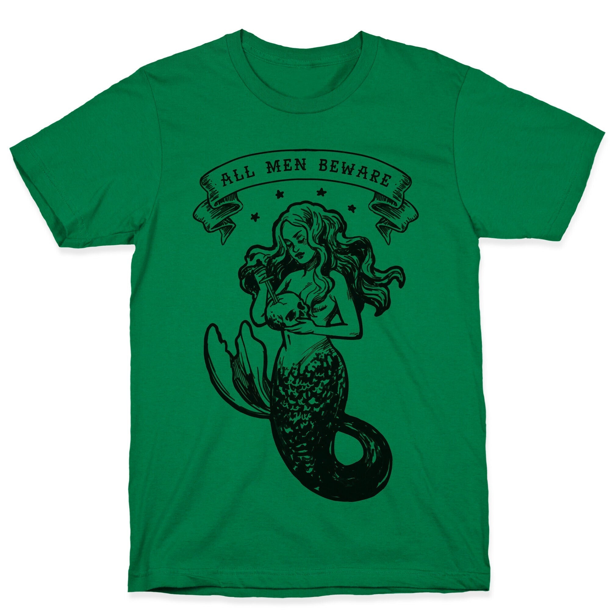All Men Beware Vintage Mermaid T-Shirt