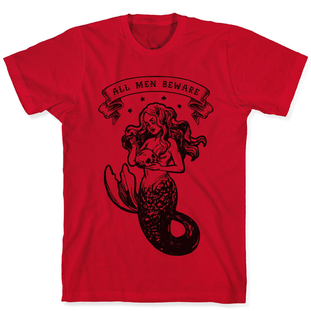 All Men Beware Vintage Mermaid T-Shirt