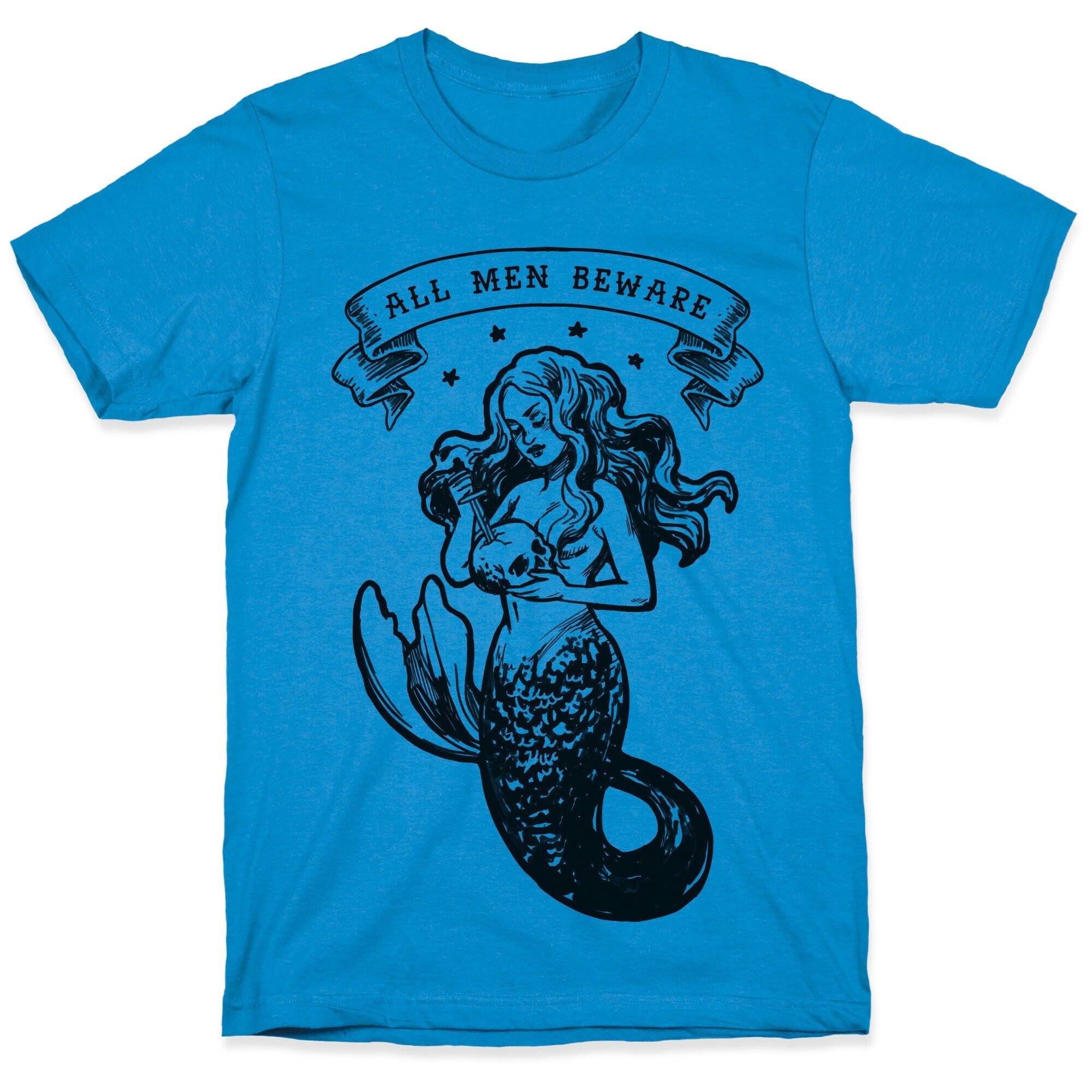 All Men Beware Vintage Mermaid T-Shirt