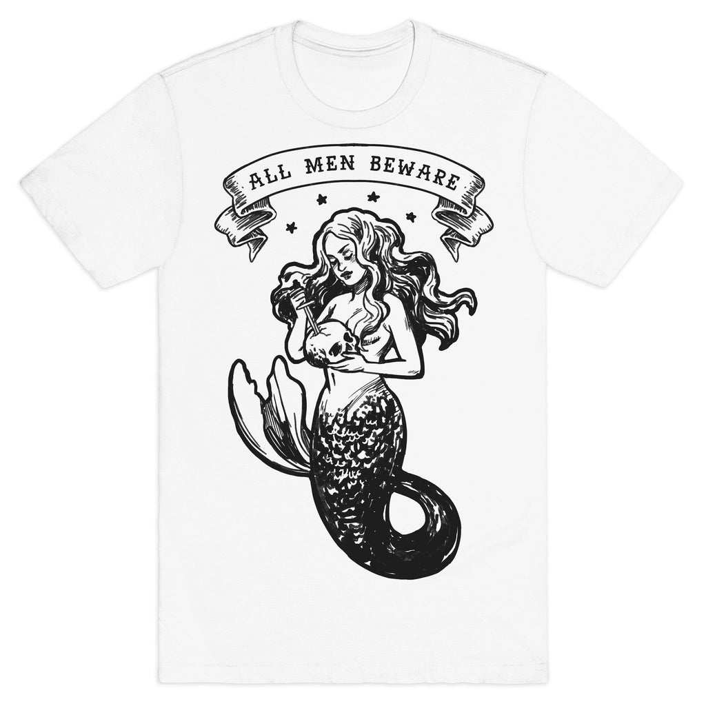 All Men Beware Vintage Mermaid T-Shirt