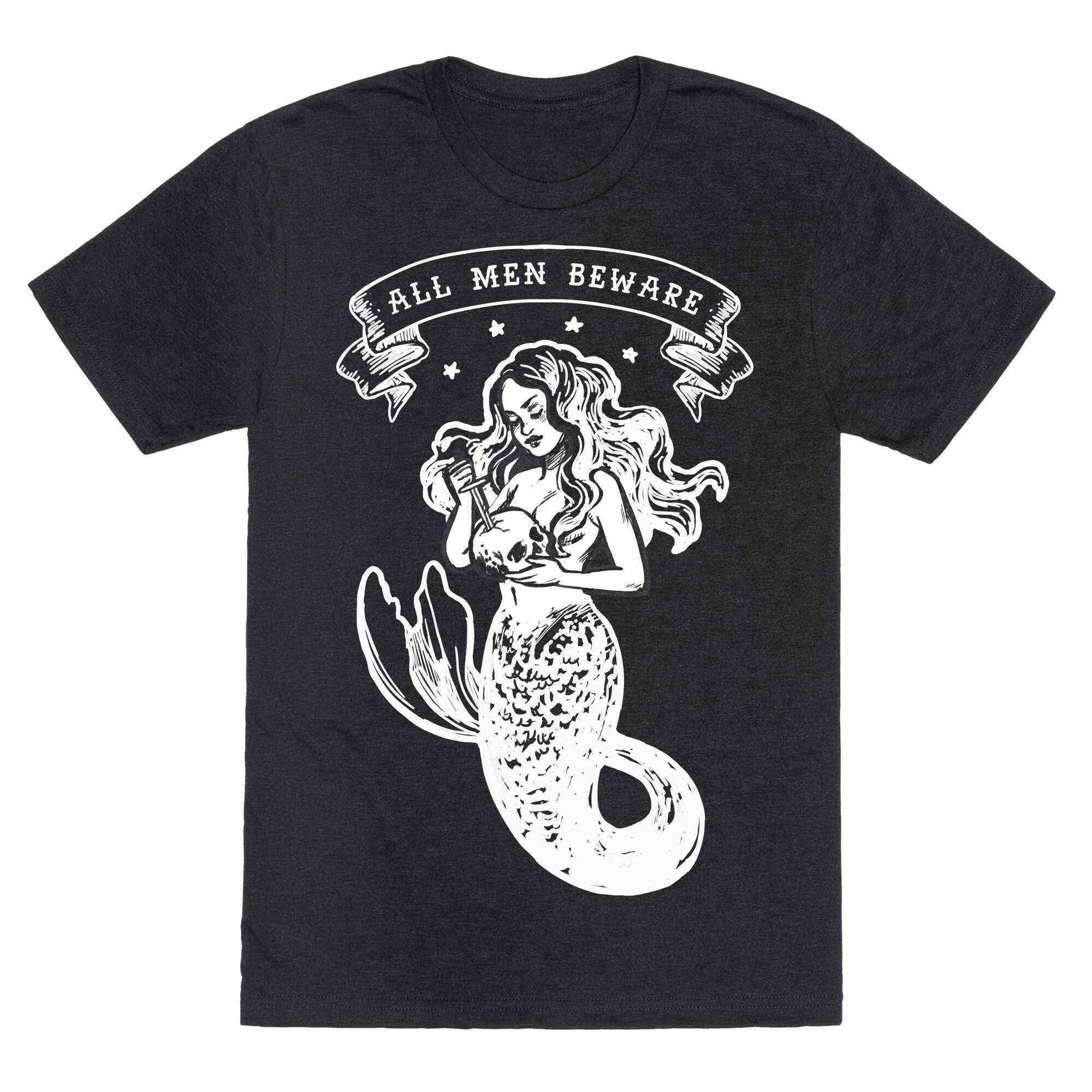 All Men Beware Vintage Mermaid Unisex Triblend Tee Style001