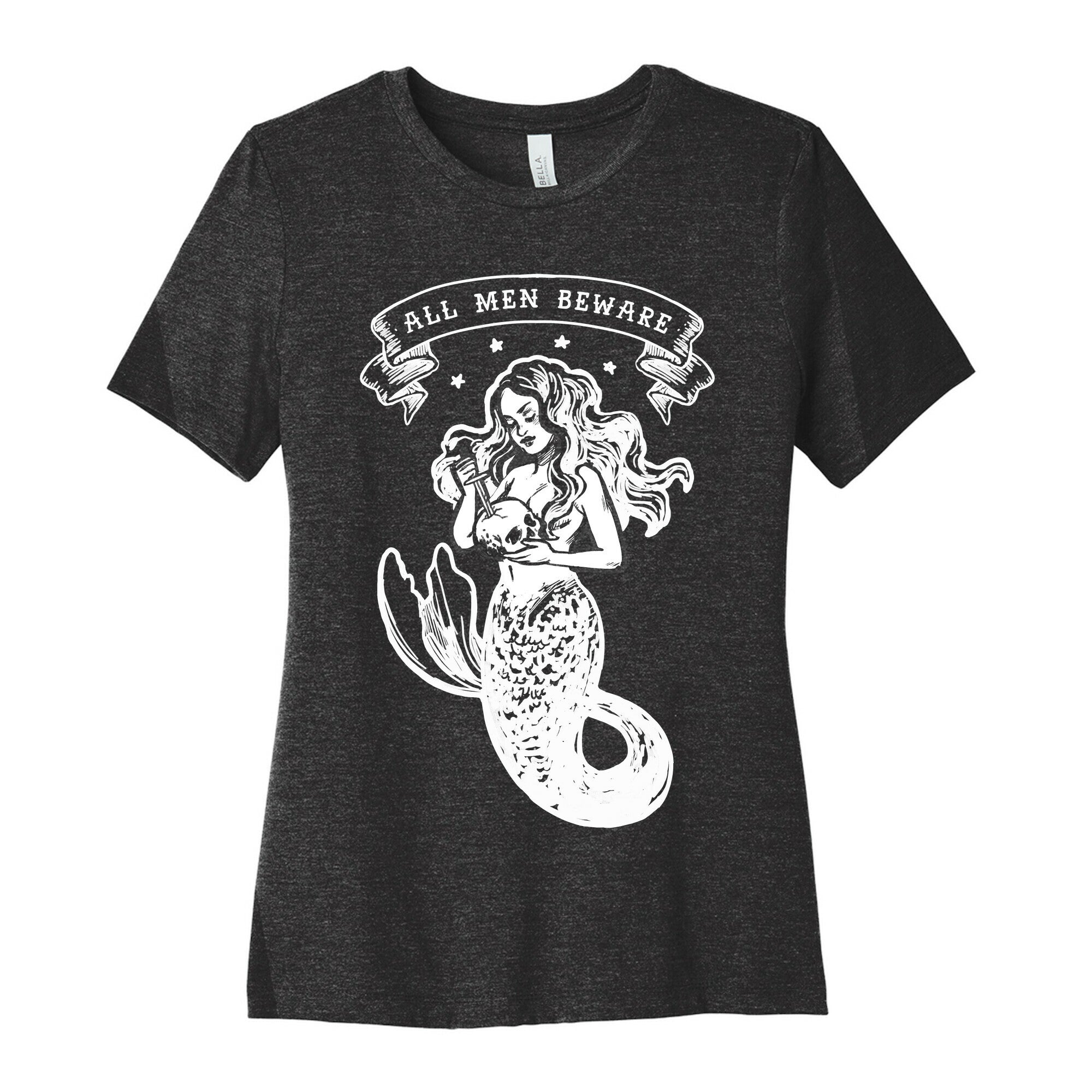 All Men Beware Vintage Mermaid Women's Cotton Tee