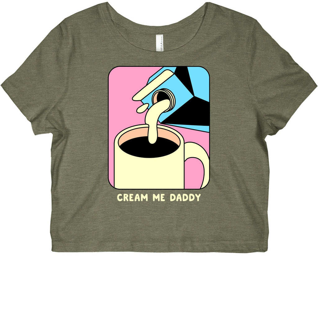 Cream Me Daddy (Coffee) Graphic Baby Tee Style001