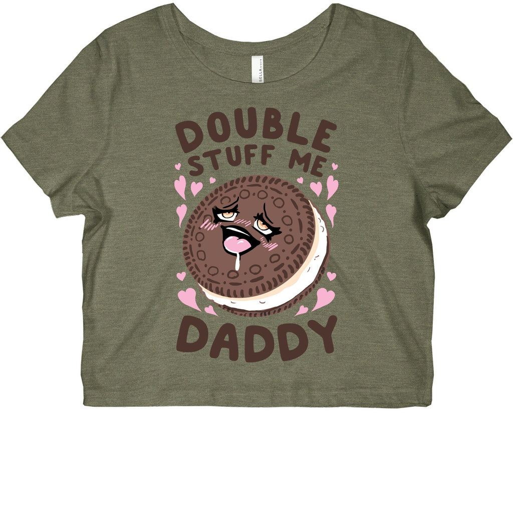 Double Stuff Me Daddy Graphic Baby Tee Style001