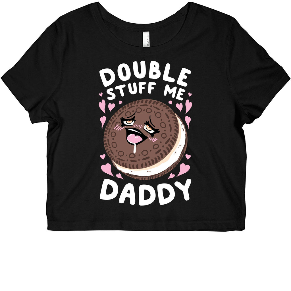 Double Stuff Me Daddy Graphic Baby Tee
