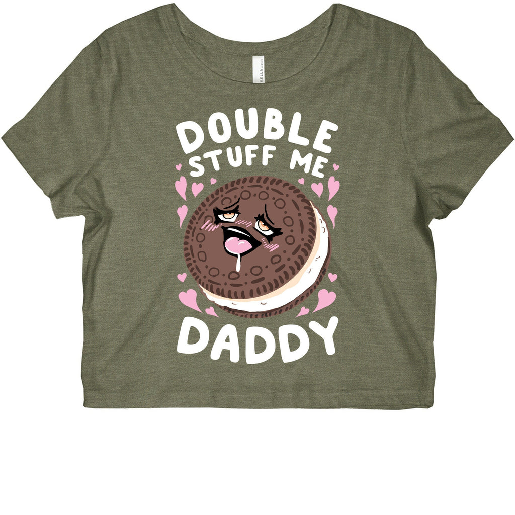 Double Stuff Me Daddy Graphic Baby Tee