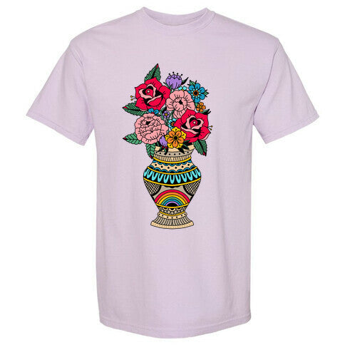 American Traditional Pride Bouquet Tattoo Style Comfort Colors Heavyweight Tee
