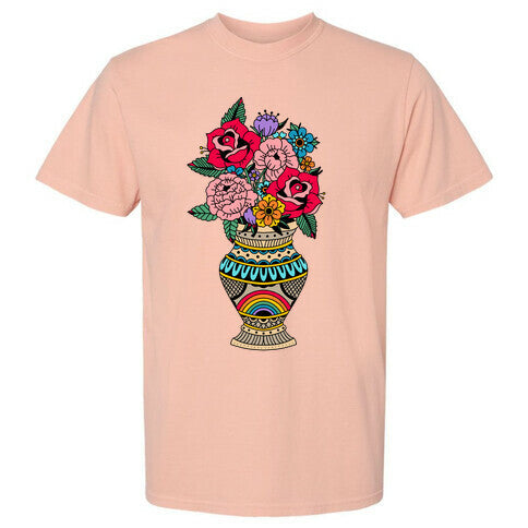 American Traditional Pride Bouquet Tattoo Style Comfort Colors Heavyweight Tee