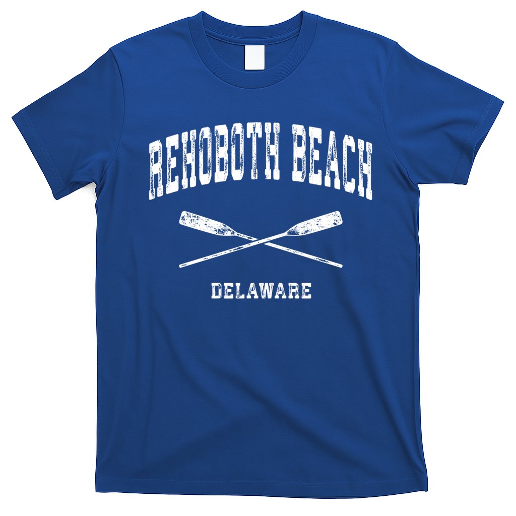 Rehoboth Beach Delaware Vintage Nautical Crossed Oars Gift T-Shirt