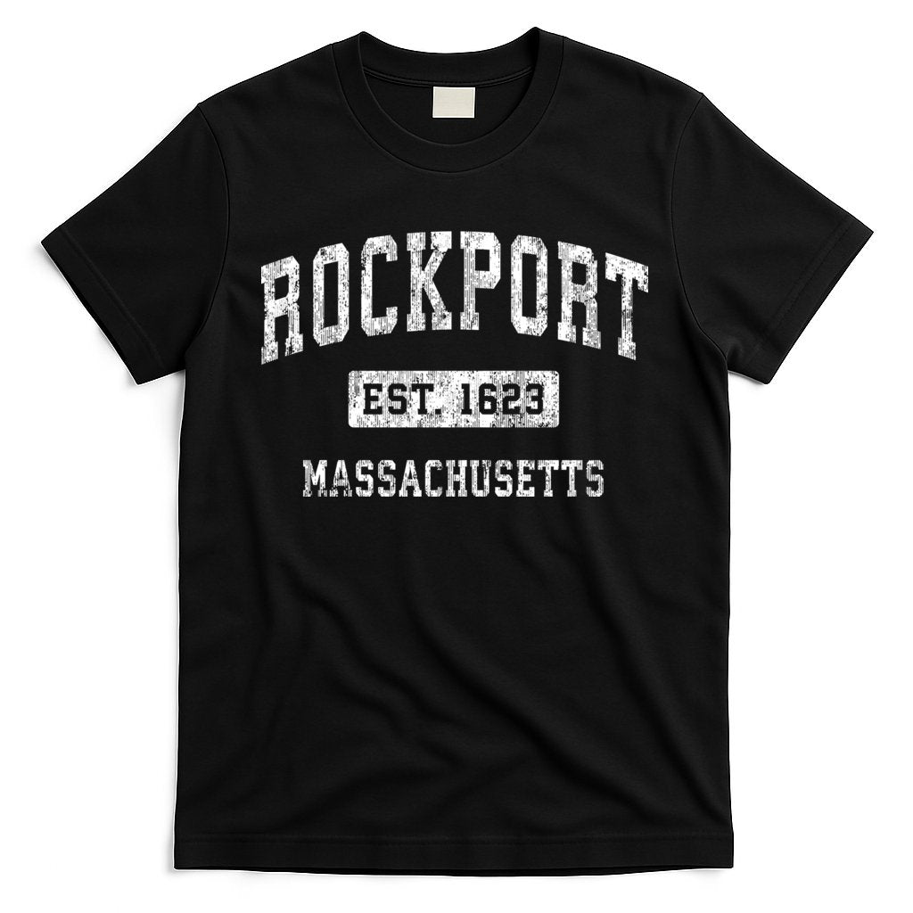 Rockport Est 1623 Massachusetts Ma Vintage Established Sports Design T-Shirt