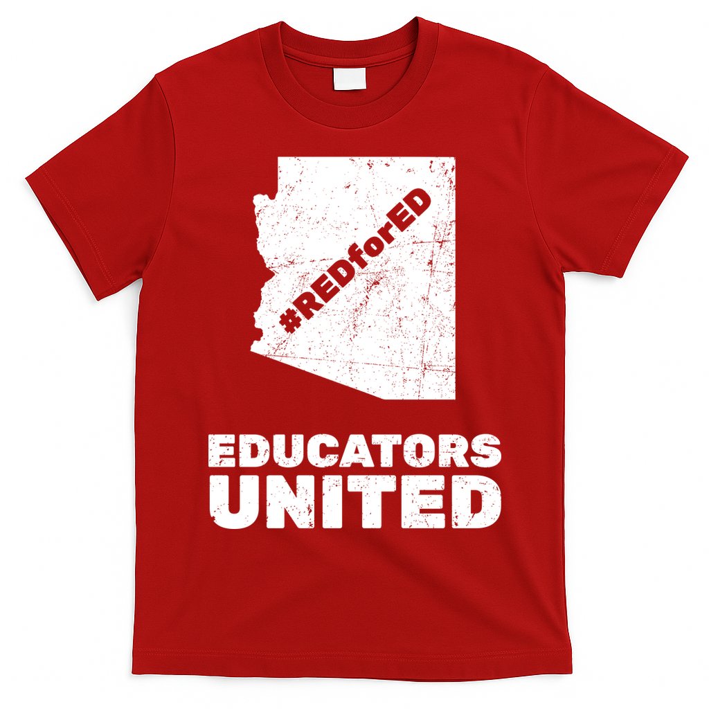 Red For Ed Educators United Vintage Arizona Teacher T-Shirt