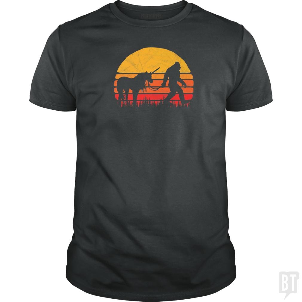 Funny Bigfoot Sasquatch and Unicorn Shirt