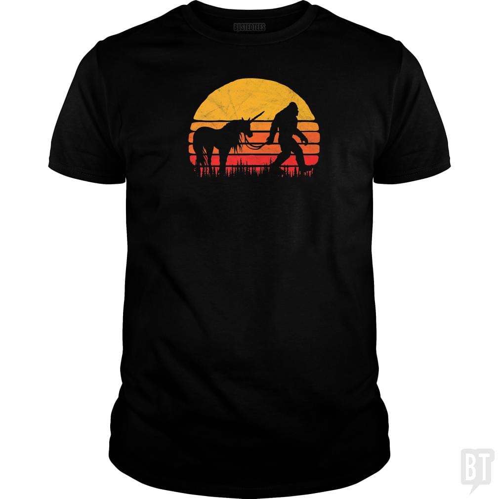 Funny Bigfoot Sasquatch and Unicorn Shirt