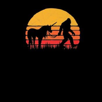 Funny Bigfoot Sasquatch and Unicorn Shirt