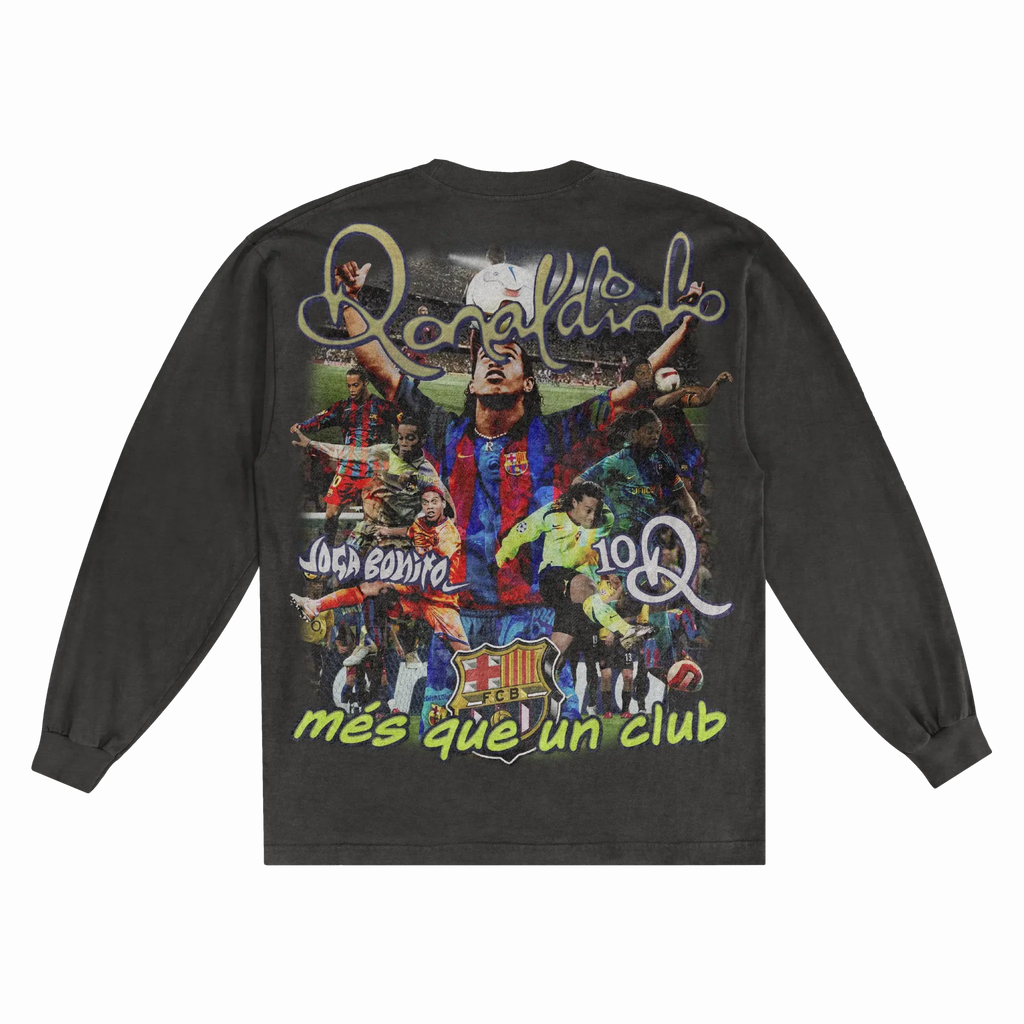 Ronaldinho BarÃ§a Classic Long Sleeved Tee Style002