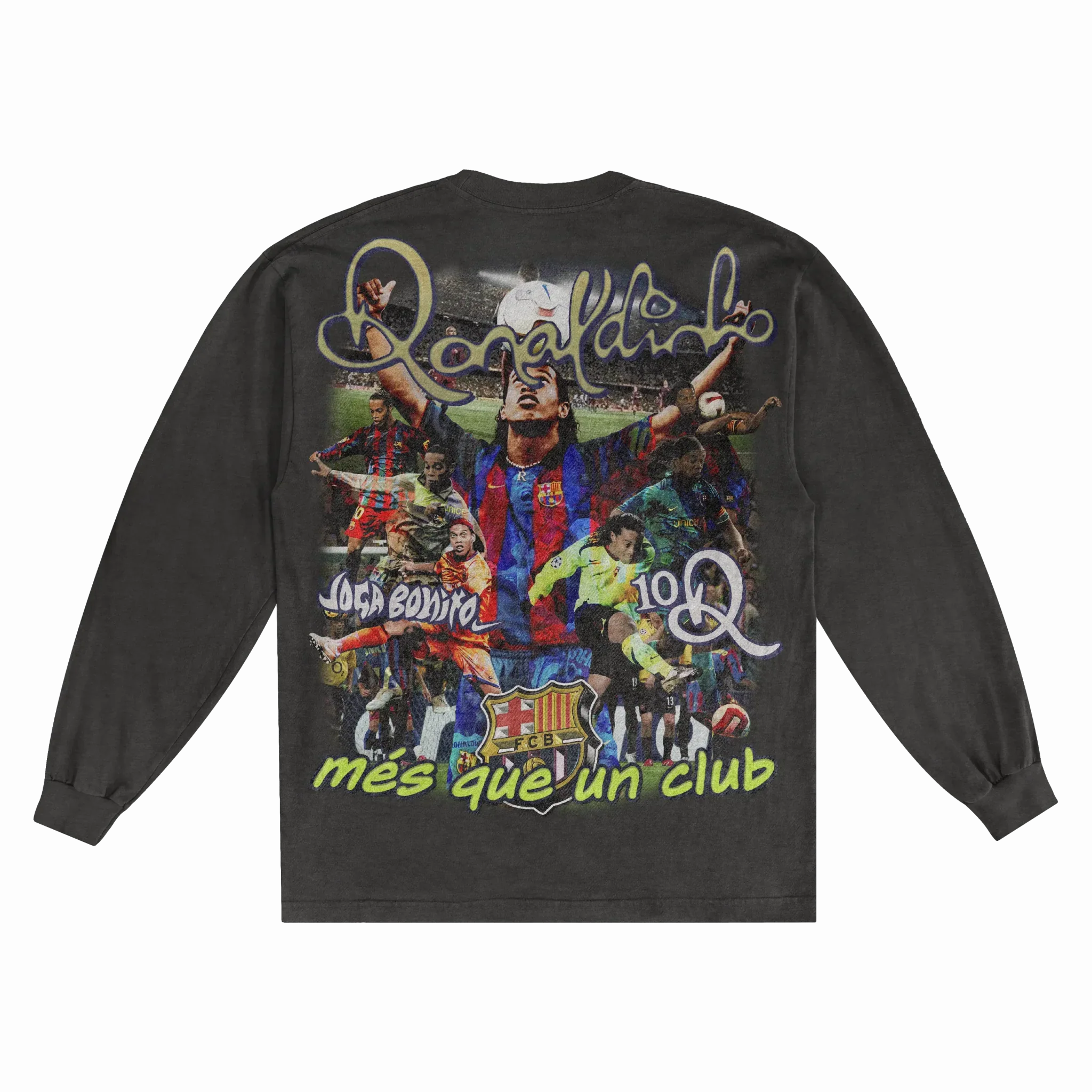 Ronaldinho BarÃ§a Classic Long Sleeved Tee Style002