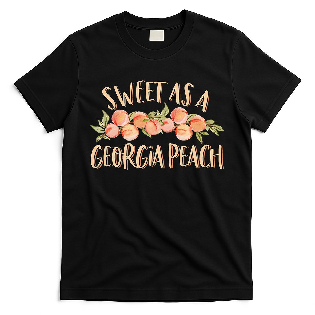 Sweet As A Georgia Peach Cute Funny Southern Georgia T-Shirt