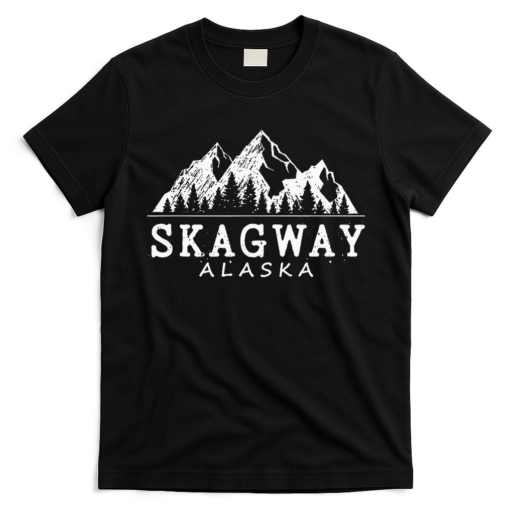Skagway Alaska Vintage Mountains Nature Souvenir T-Shirt