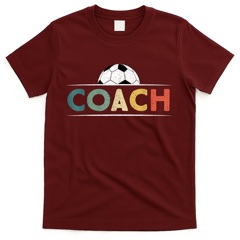 Soccer Coach Funny Retro Vintage Soccer Ball Coaching T-Shirt