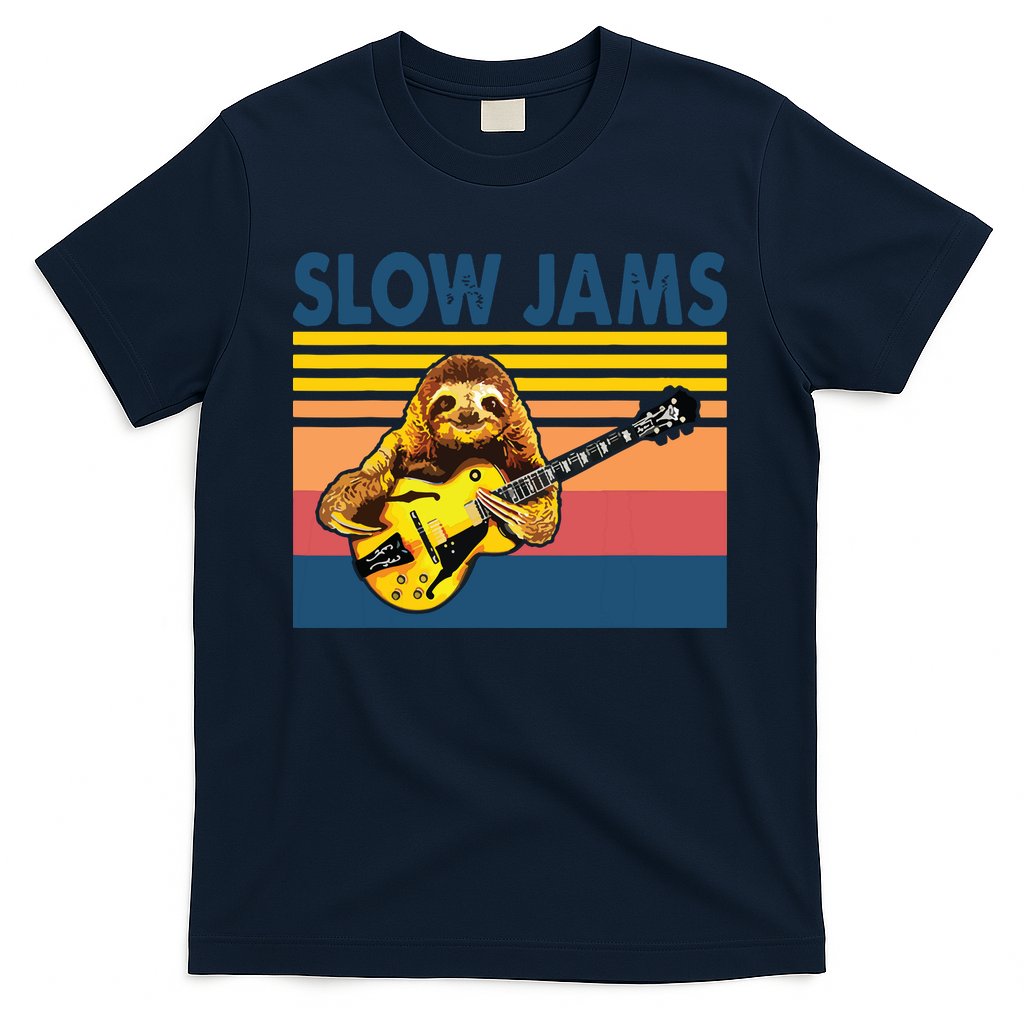 Slow Jams GUITAR Funny Sloth Play Guitar T-Shirt