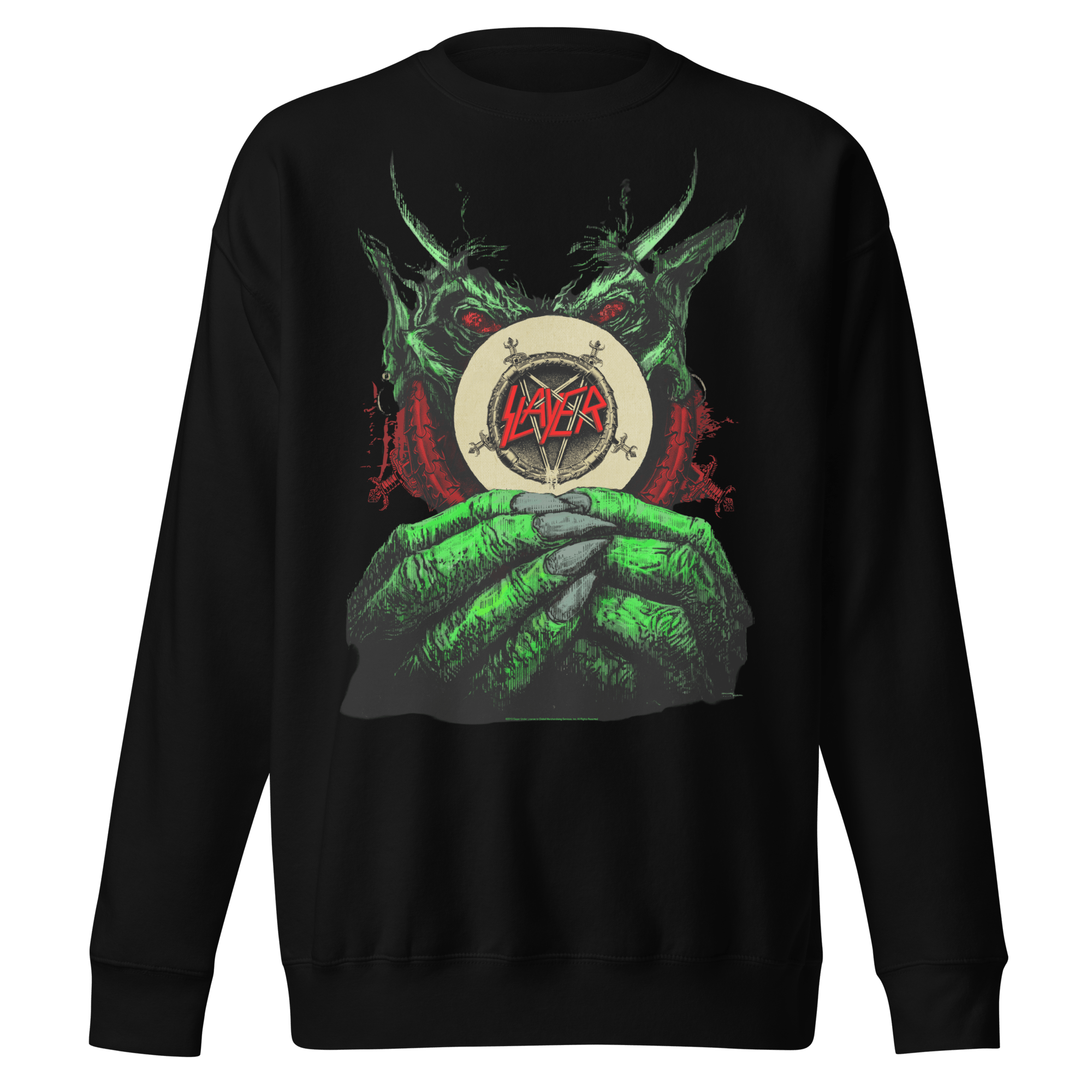 Slayer Demon Hands Vintage Jumbo Print Sweatshirt