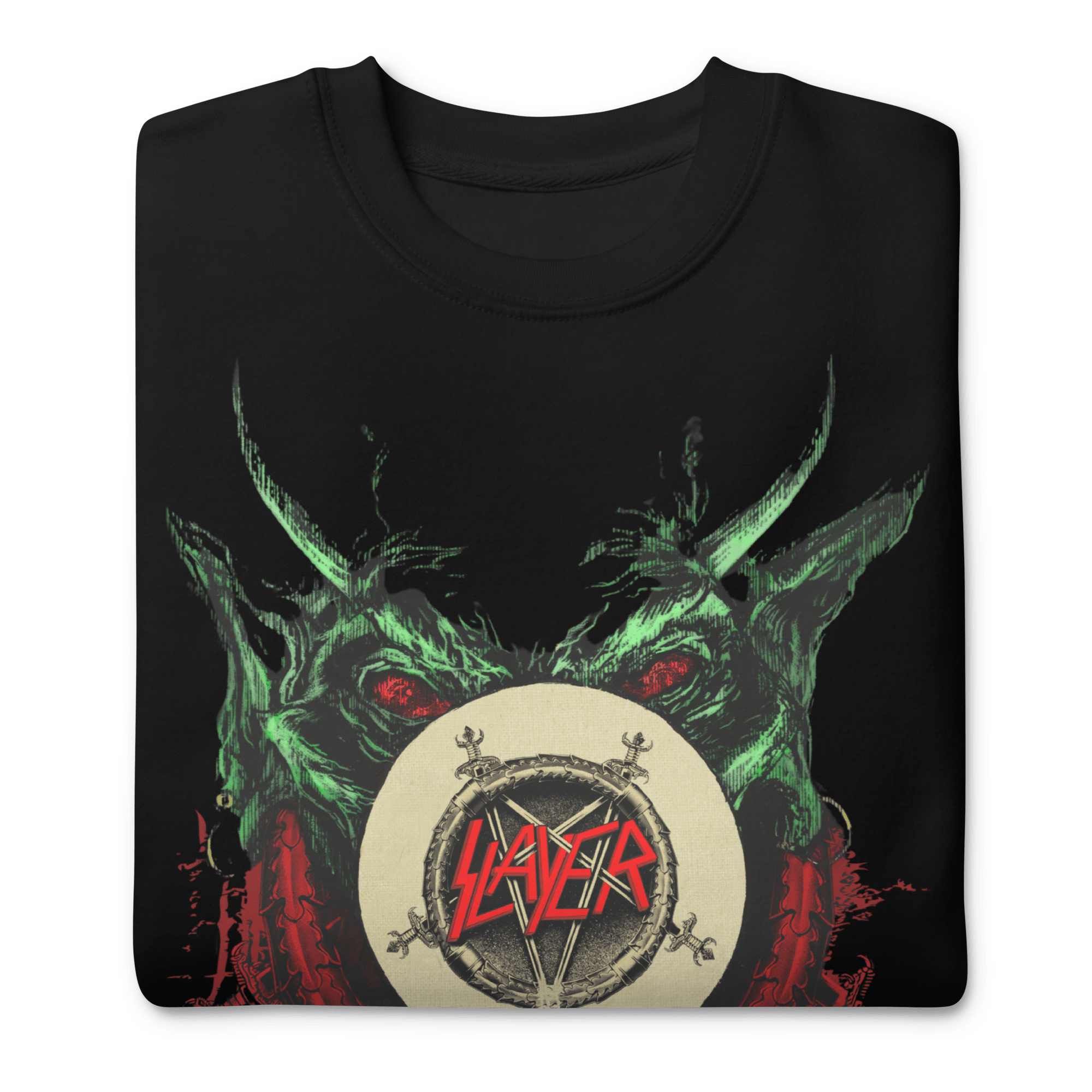 Slayer Demon Hands Vintage Jumbo Print Sweatshirt