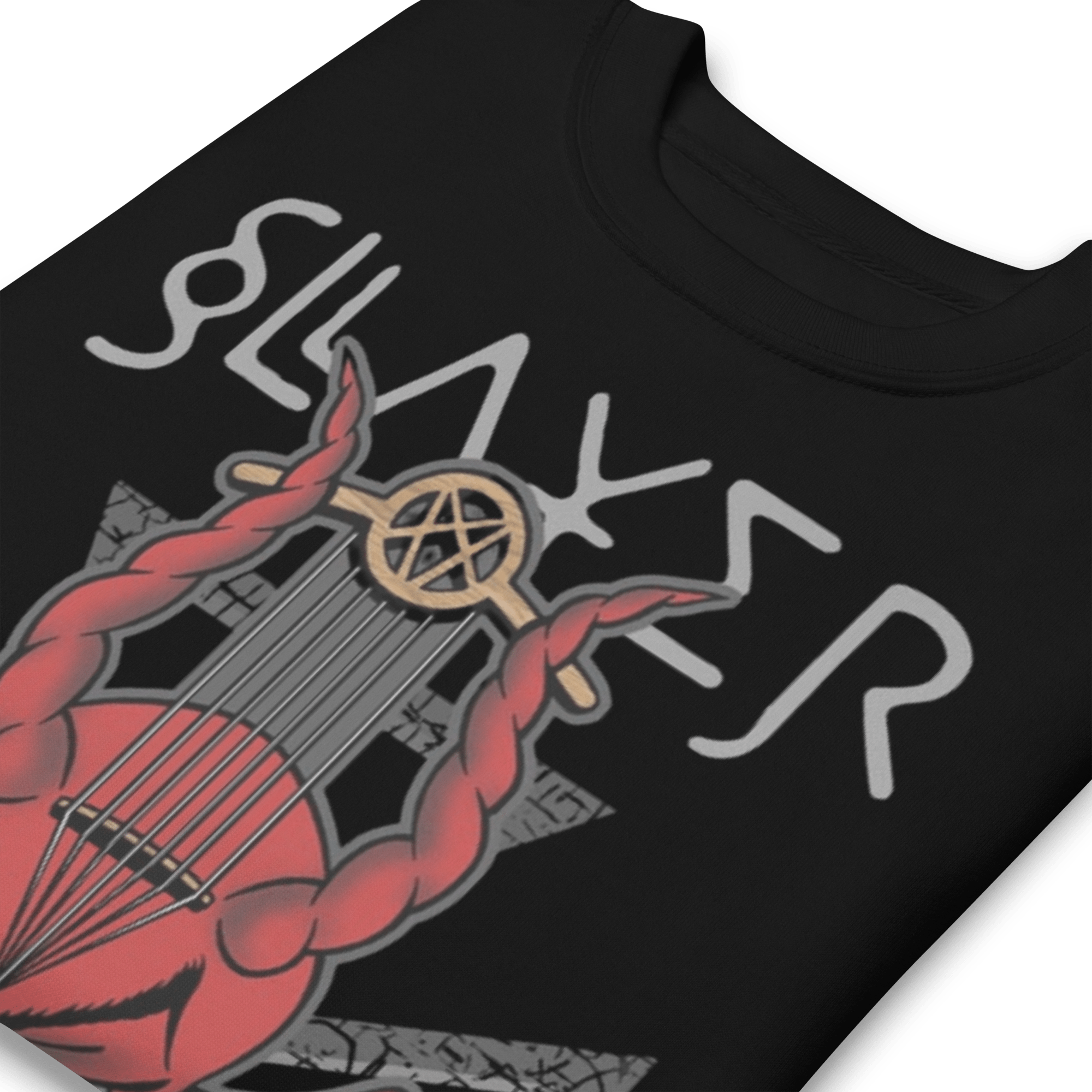 Slayer Devil's Horns Vintage Jumbo Print Sweatshirt