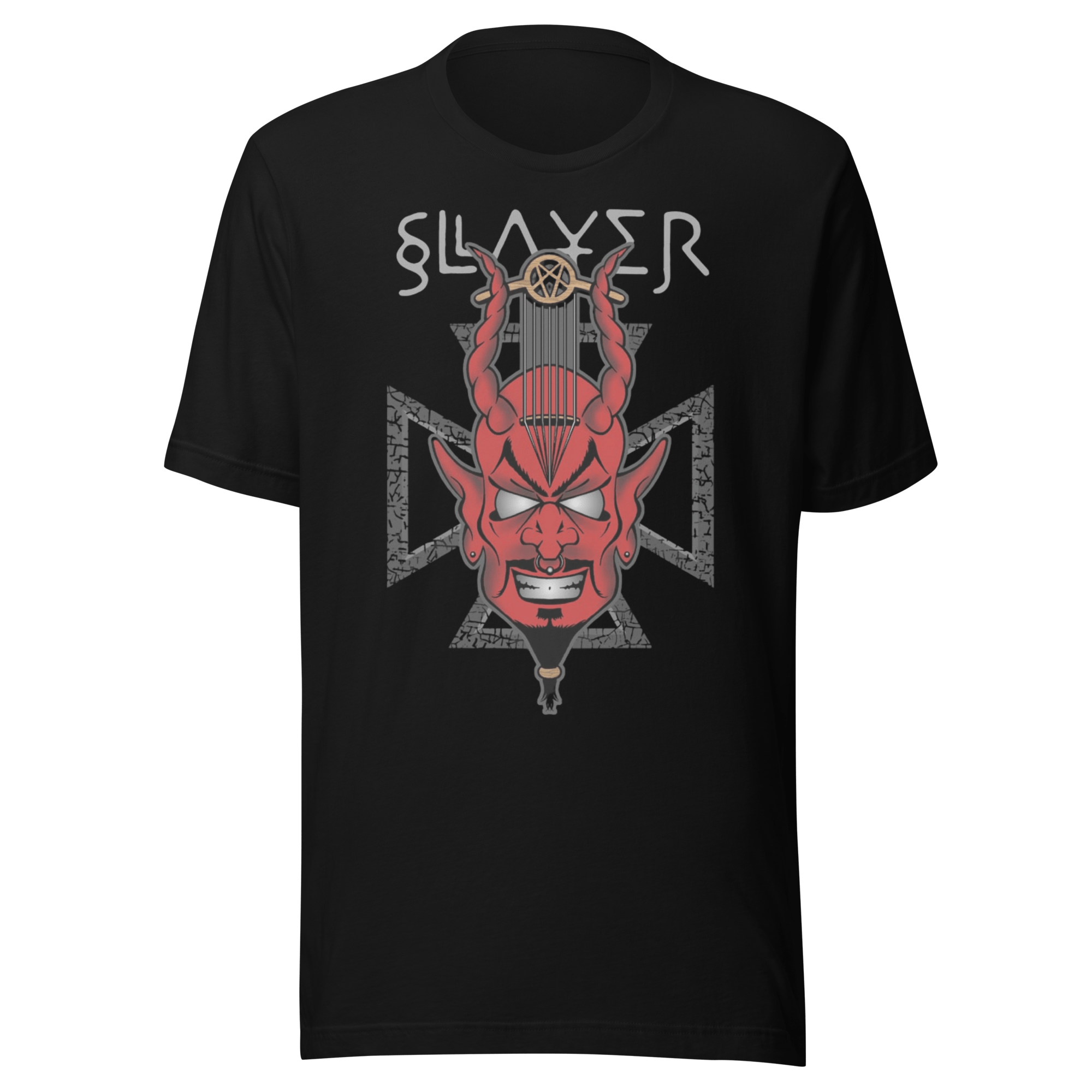 Slayer Devil's Horns Vintage Jumbo Print T-Shirt