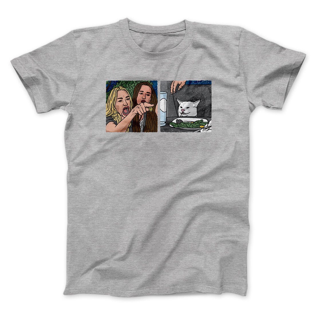 Woman Yelling At A Cat Meme Funny Men/Unisex T-Shirt