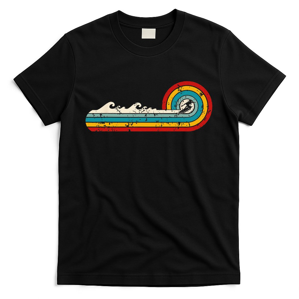 Surfer Ride Waves Beach Summer Gifts Surfing Retro Vintage T-Shirt