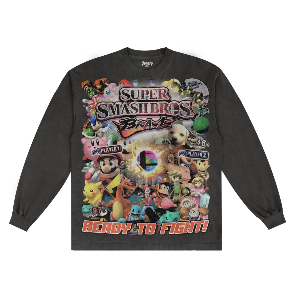 Super Smash Bros. Brawl Classic Long Sleeved Tee Style002