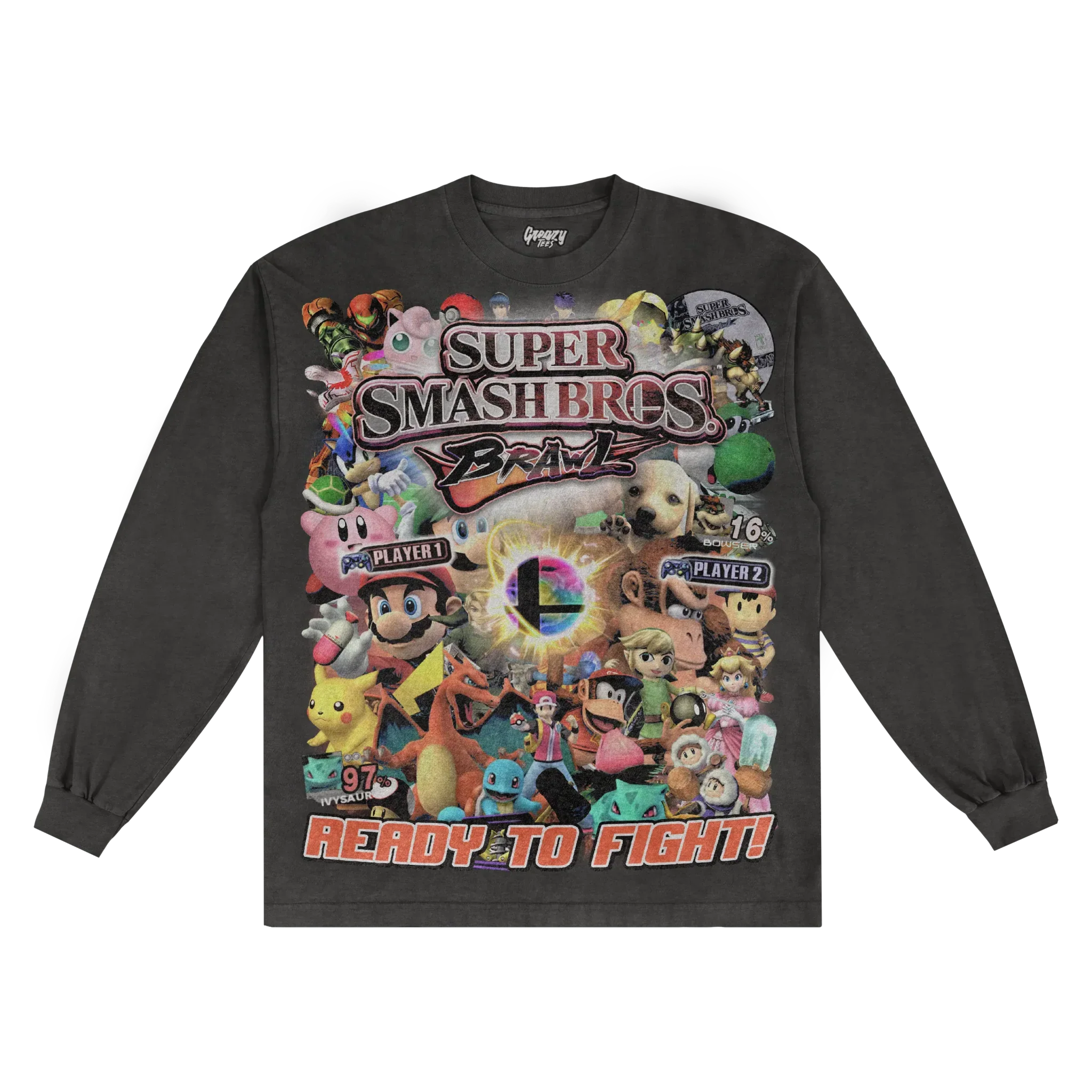 Super Smash Bros. Brawl Classic Long Sleeved Tee Style002