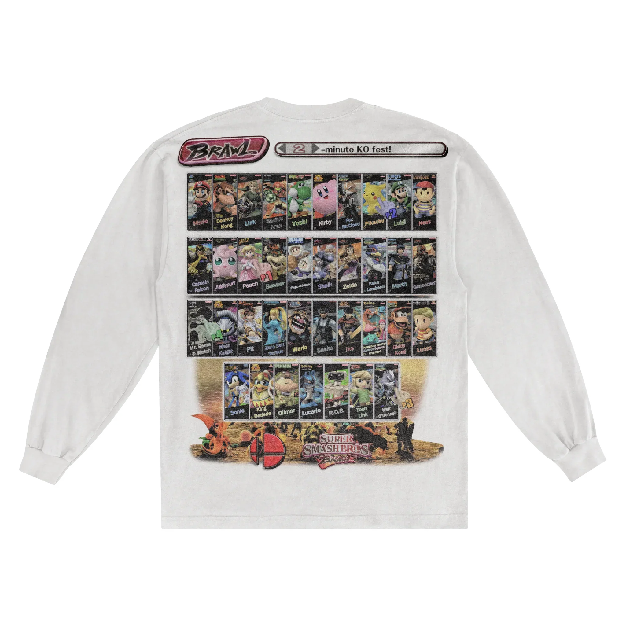 Super Smash Bros. Brawl Classic Long Sleeved Tee