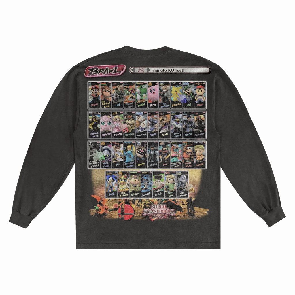 Super Smash Bros. Brawl Classic Long Sleeved Tee Style002