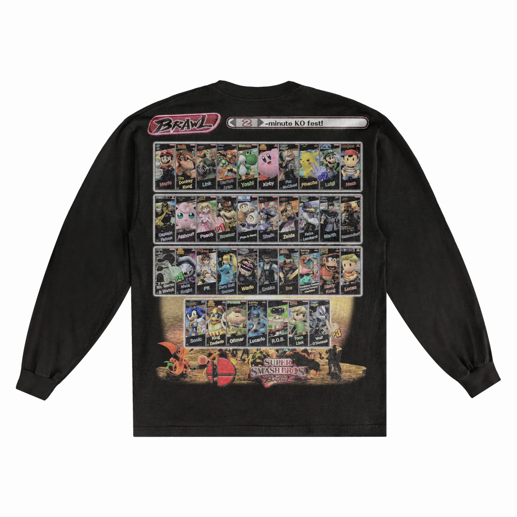 Super Smash Bros. Brawl Classic Long Sleeved Tee Style001