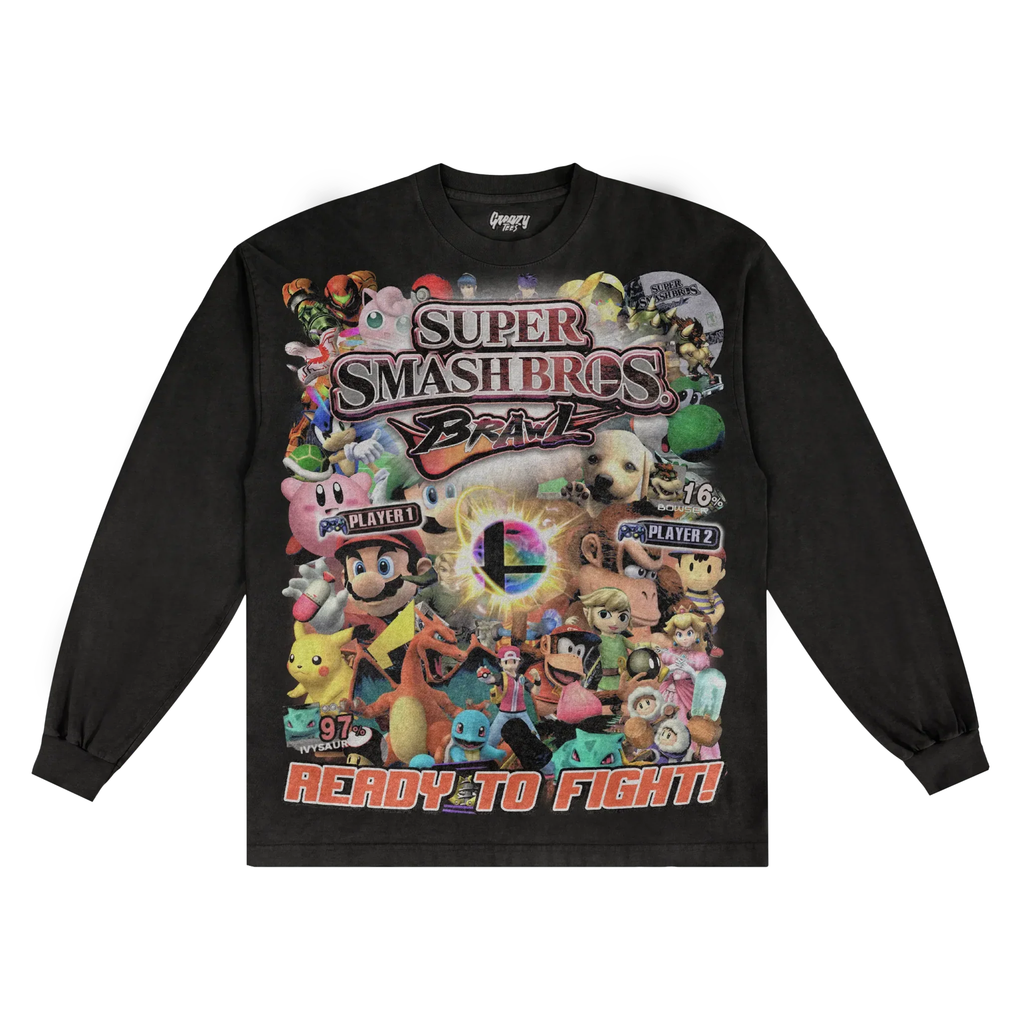 Super Smash Bros. Brawl Classic Long Sleeved Tee Style001