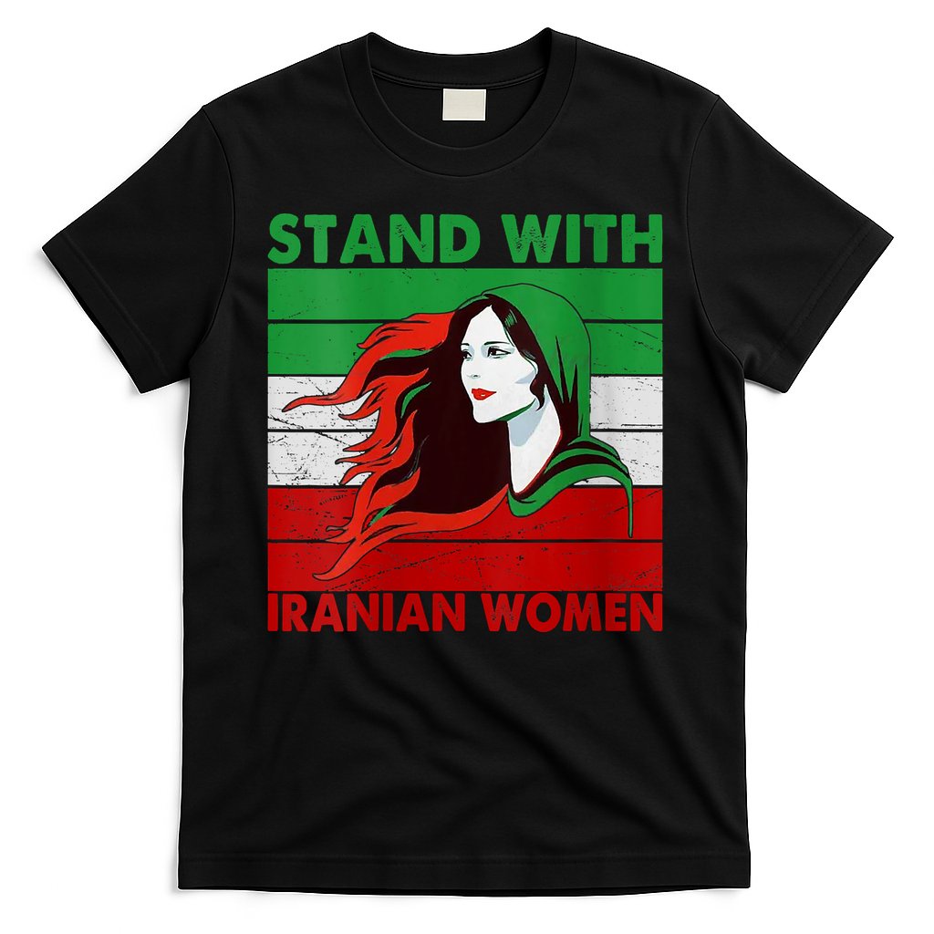 Stand With Iranian Women Iran Flag Retro Vintage T-Shirt