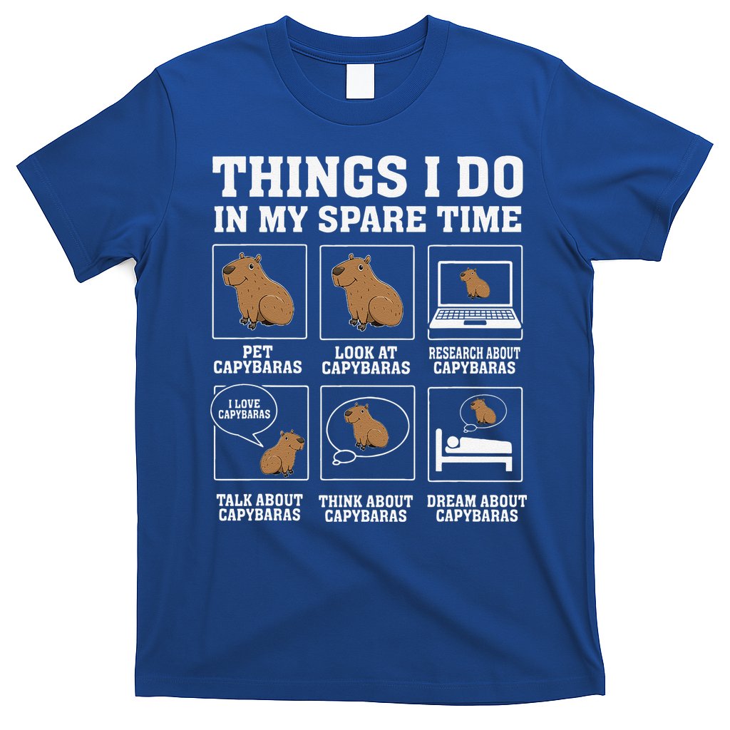 Things I Do In My Spare Time Capybara Funny Rodent T-Shirt